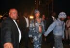 Pregnant Rihanna and A$AP rocky at Louis Vuitton Spring-Summer 2024 ready-to-wear mens fashion show in Paris