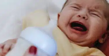 baby crying bottle