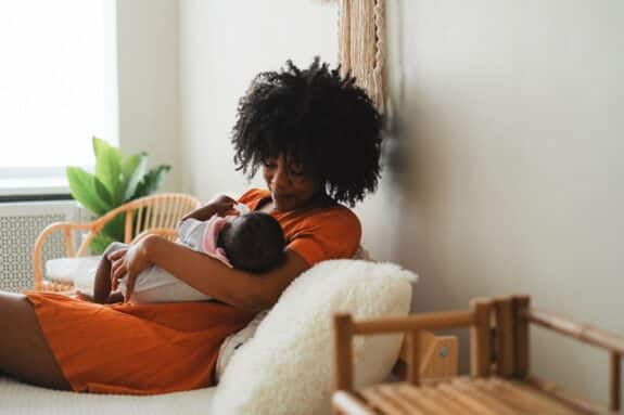 black woman breastfeeding her baby