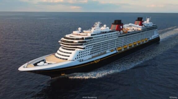Disney Treasure cruise ship exerior