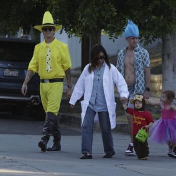 Ashley Tisdale and husband Christopher French go trick or treating with their daughter Jupiter