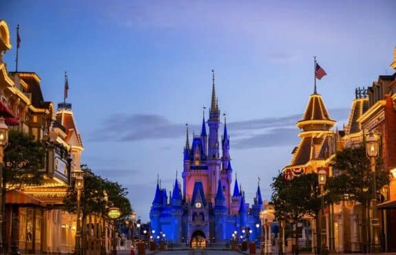 Main Street U.S.A. and Cinderella Castle Evergreen WDW