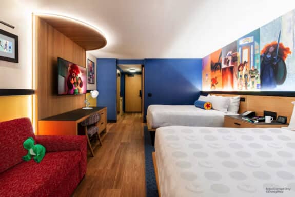 guest room at Pixar Place Hotel