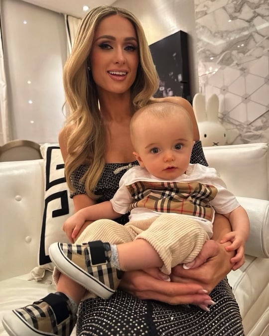 paris hilton with son Phoenix in NYC