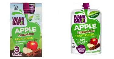 WanaBana Apple Cinnamon Fruit Puree Pouches recall