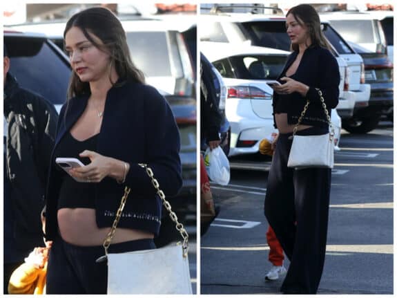 Miranda Kerr Bares Her Pregnant Belly in LA