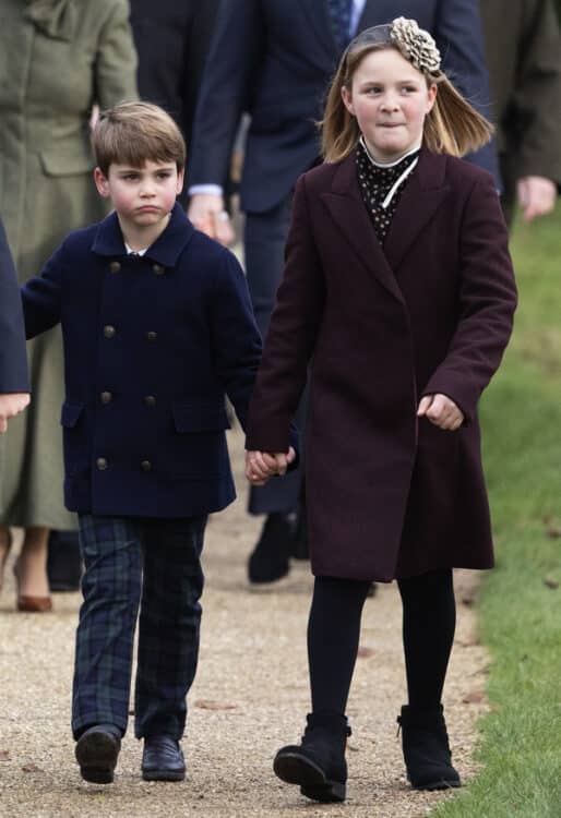 Prince Louis of Wales and Mia Tindall attend Christmas Service 2023