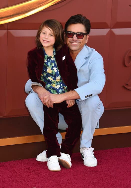 john stamos with son Billy Christopher Stamos at wonka premiere