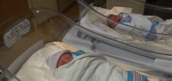 new years twins Ezra and Ezekiel Humphrey