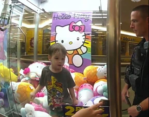 3-Year-Old Boy Gets Stuck in Hello Kitty Claw Machine australia