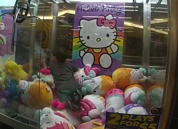 3-Year-Old Boy Gets Stuck in Hello Kitty Claw Machine australia