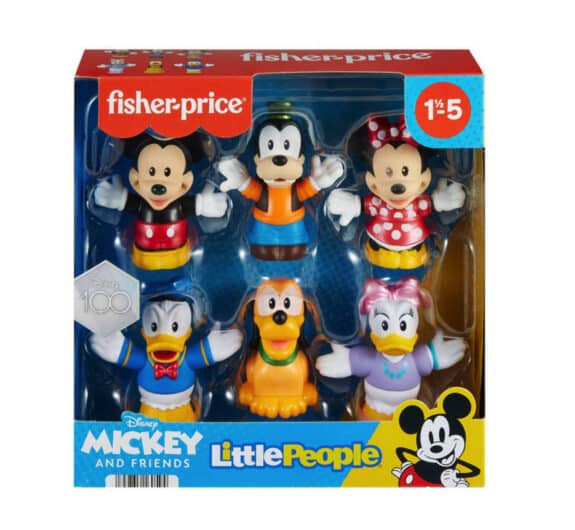 Disney 100 Mickey Friends Figure Pack By Fisher-Price Little People 6 Piece Toddler Toys