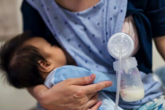 Mother pump and feed breastmilk