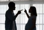 couple fighting - wife pregnant