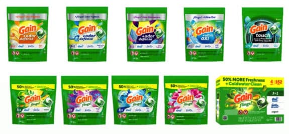 Recalled Gain laundry packets