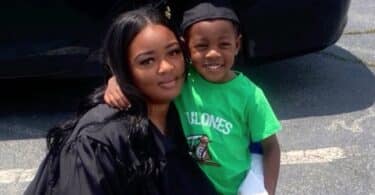 Adriana Smith with her son