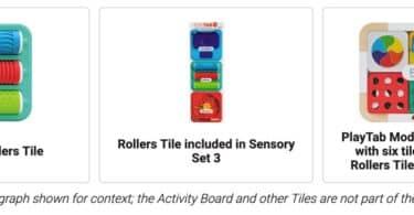 Rollers Tile for PlayTab Modular Activity Board