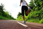 Runner athlete running morning trail