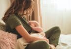 mom and breastfeeding baby