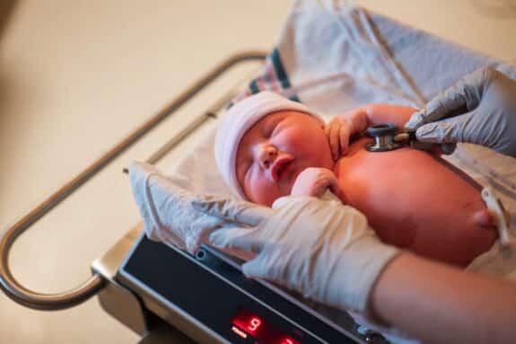 new baby at the hospital