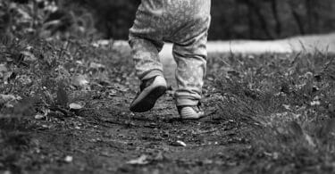 toddler walking away