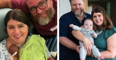 21 week baby Nash Keen with parents Mollie and Randall Keen