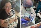 Betsy and Dan Santiso with their babies NICU