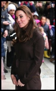 A pregnant Duchess of Cambridge, Kate Middleton, visits the Fostering Network
