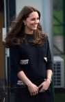 A pregnant Kate Middleton visits Barlby Primary School