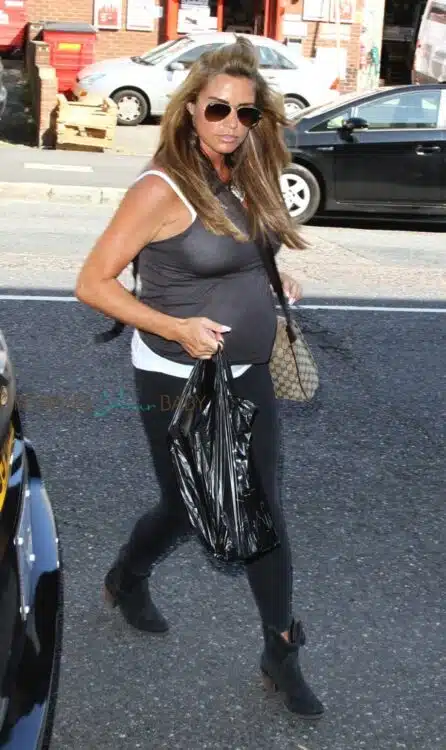 A pregnant Katie Price arrives at Fubar Radio in London