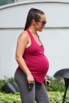 A very pregnant Ashley Hebert out in Miami