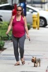A very pregnant Ashley Hebert  out in Miami