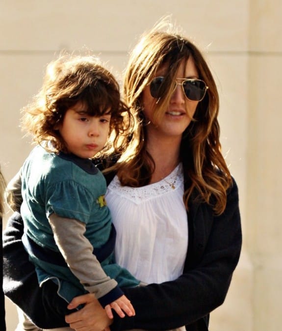 Adam Sandler at the Grove with wife Jackie and daughter Sadie