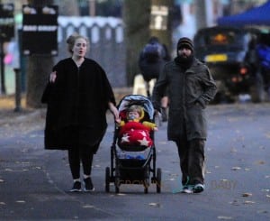 Adele and Simon Konecki Stroll with Son Angelo in London