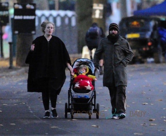 Adele and Simon Konecki Stroll with Son Angelo in London