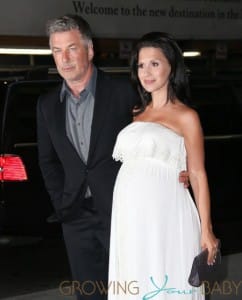 Alec Baldwin and wife Hilaria seen attend the premiere of 'Blue Jasmine' in New York City