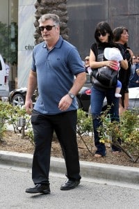 Alec and hilaria Baldwin out in LA with their daughter Carmen