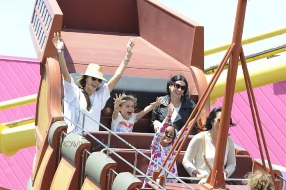 Alessandra Ambrosio and her daughter Anja at The Pacific Park at Santa Monica Pier