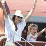 Alessandra Ambrosio and her daughter Anja at The Pacific Park at Santa Monica Pier t