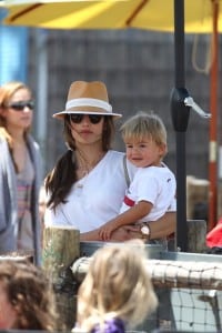 Alessandra Ambrosio and her son Noah at The Pacific Park at Santa Monica Pier