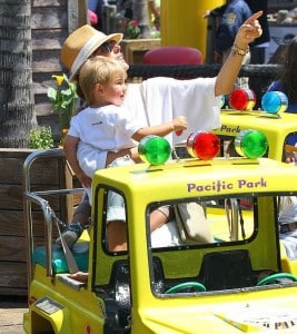 Alessandra Ambrosio and her son Noah at The Pacific Park at Santa Monica Pier