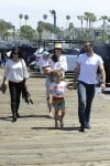 Alessandra Ambrosio, fiance Jamie Mazur and their son Noah and daughter Anja seen at The Pacific Park at Santa Monica Pier