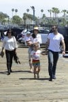 Alessandra Ambrosio, fiance Jamie Mazur and their son Noah and daughter Anja seen at The Pacific Park at Santa Monica Pier