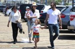 Alessandra Ambrosio, fiance Jamie Mazur and their son Noah and daughter Anja seen at The Pacific Park at Santa Monica Pier