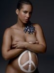 Alicia Keys bares her bump for we are here initiave