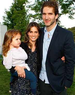 Amanda Peet and David Benioff with daughter Frances