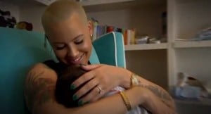 Amber Rose with her son Sebastian