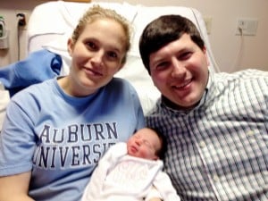 Amy and Nick Anderson with their newest daughter Grace Elizabeth Anderson