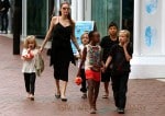 Angelina Jolie at the Sydney Zoo with Pax, Shiloh, Zahara, Knox and Vivian