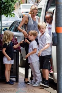 Angelina Jolie shops in Australia with Shiloh, Zahara, Vivienne & Knox